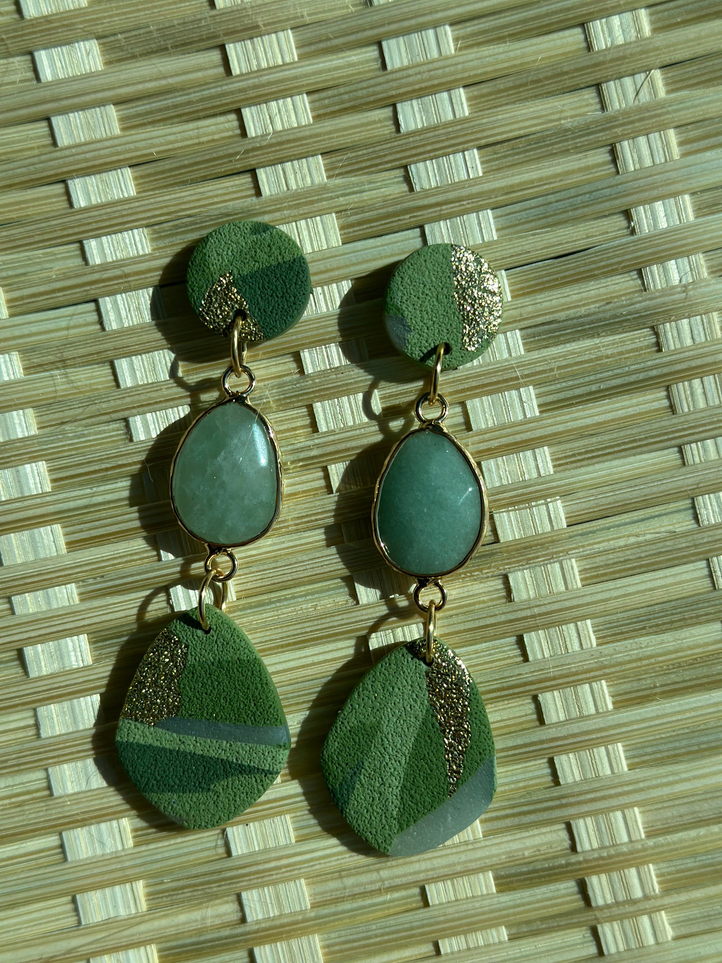 Green long dangle